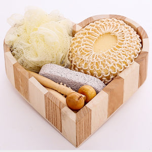 5pcs/set Women Man Girl Kid Baby Bath Show Spa Set Gift Include Bath Tool Loofah Sponge Hair Brush Pumice Stone Foot File