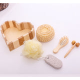 5pcs/set Women Man Girl Kid Baby Bath Show Spa Set Gift Include Bath Tool Loofah Sponge Hair Brush Pumice Stone Foot File